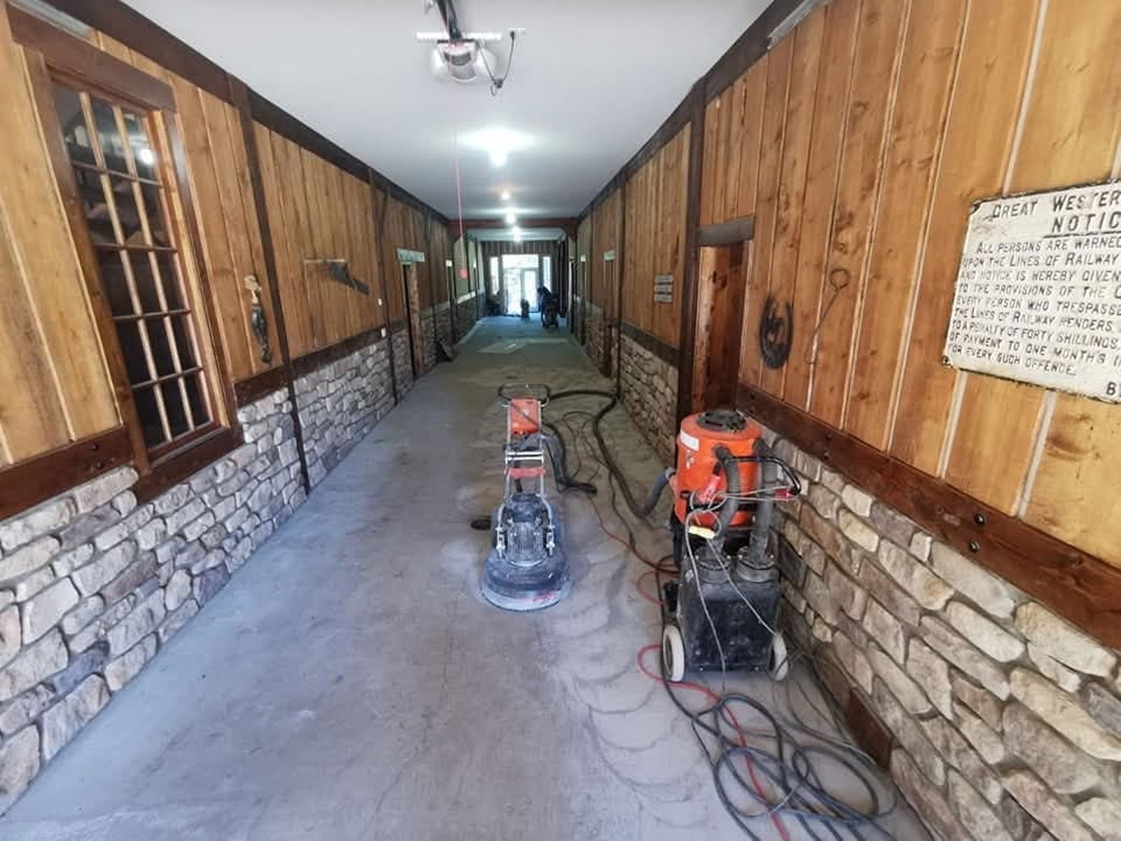 Diamond grinding surface preparation in heritage community hall