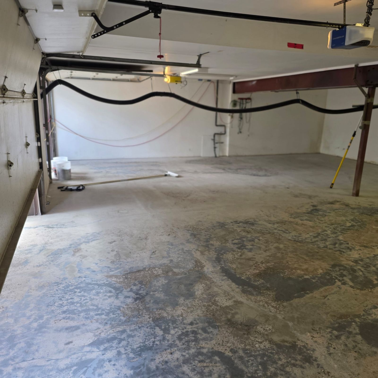 Concrete surface after diamond grind prep